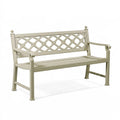 Banc de jardin 127 x 61 x 91 cm en acier beige style classique